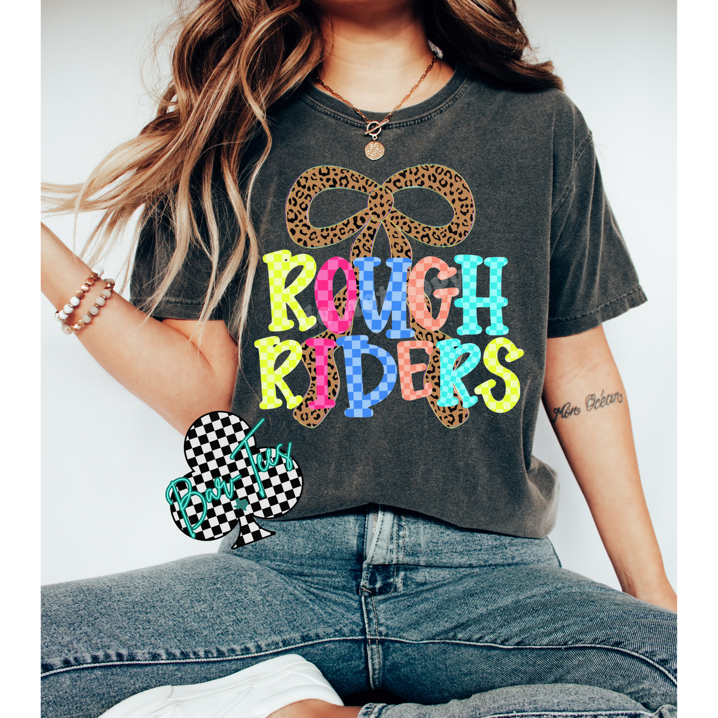 TODDLER Leopard Bow Mascot Tee