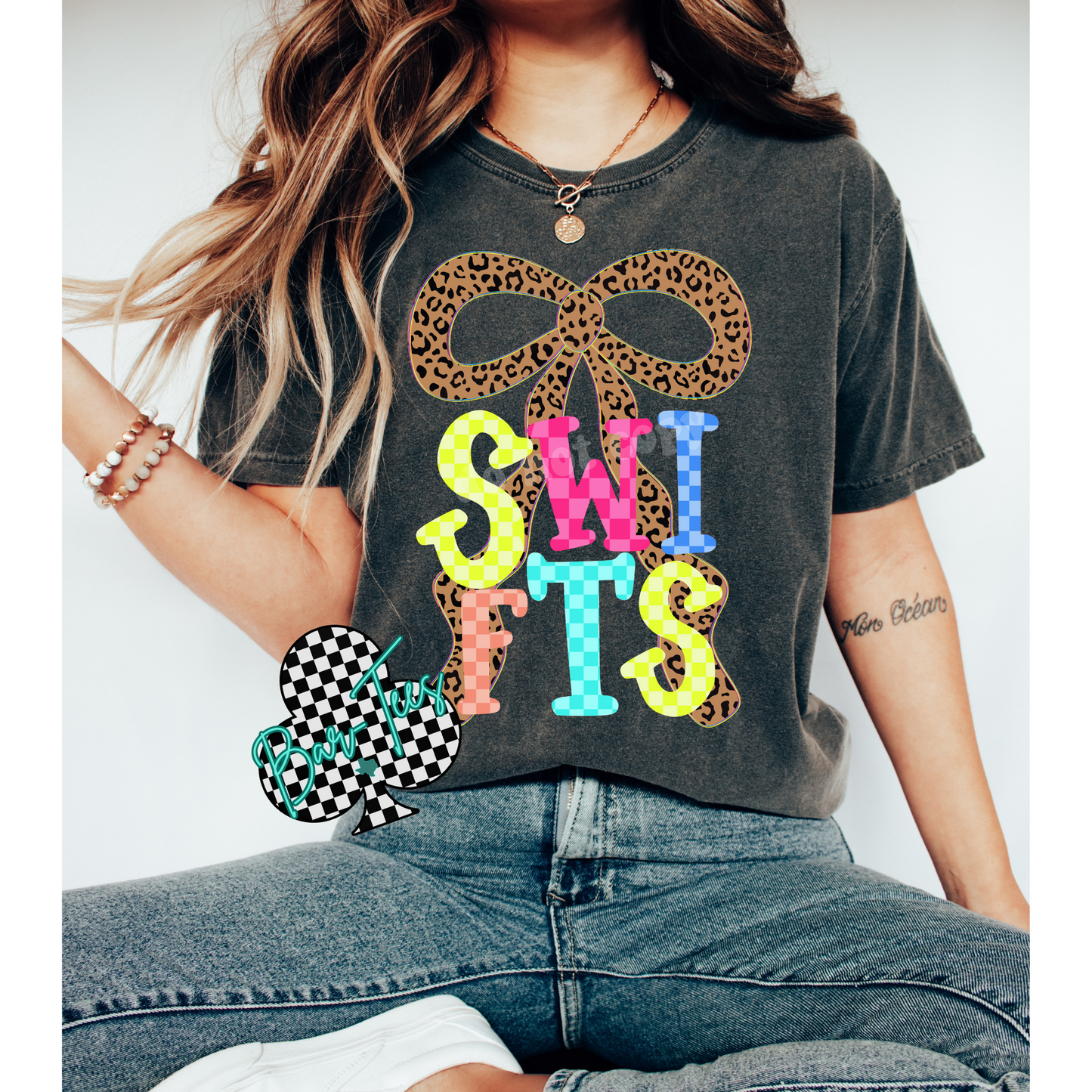 TODDLER Leopard Bow Mascot Tee