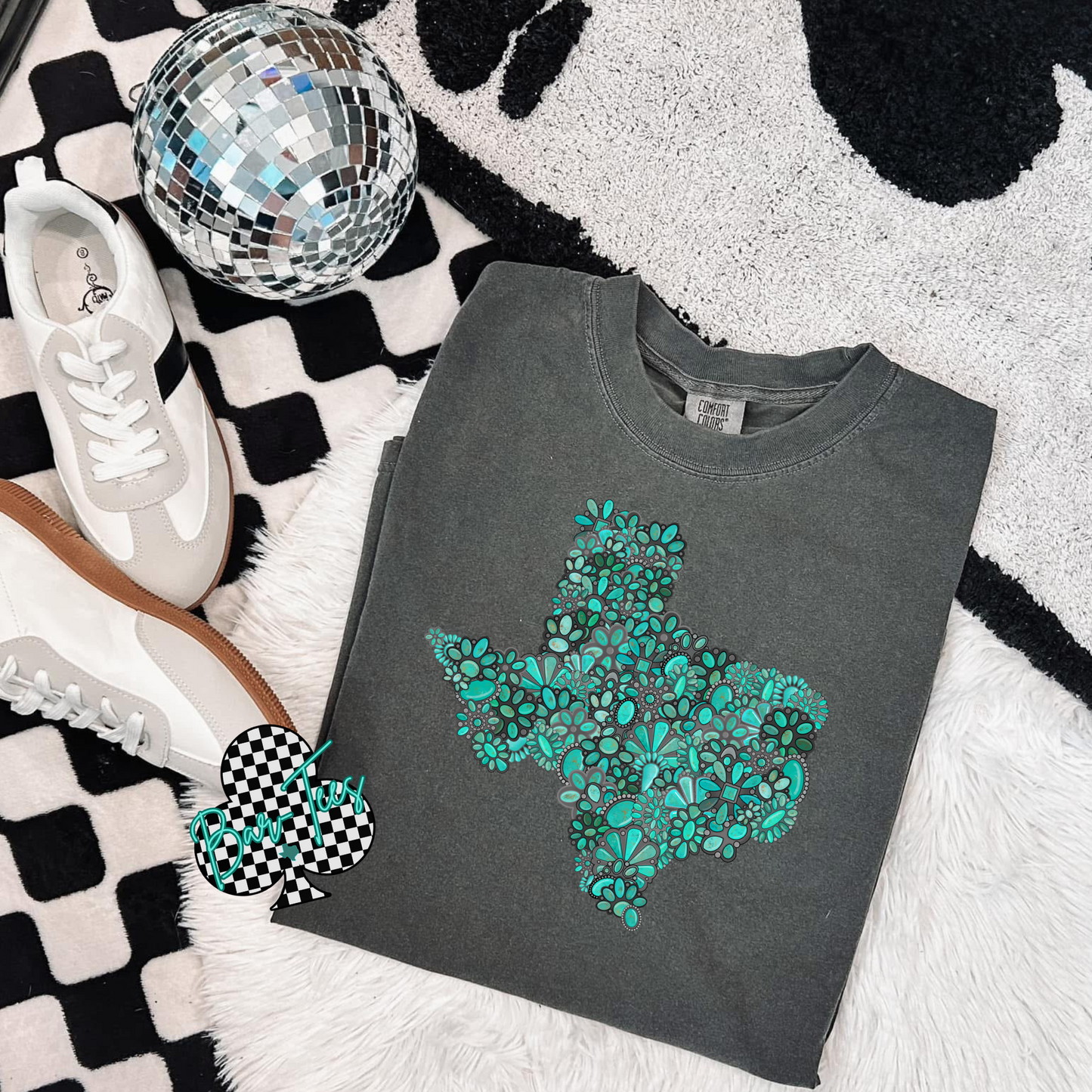 Turquoise Texas Tee
