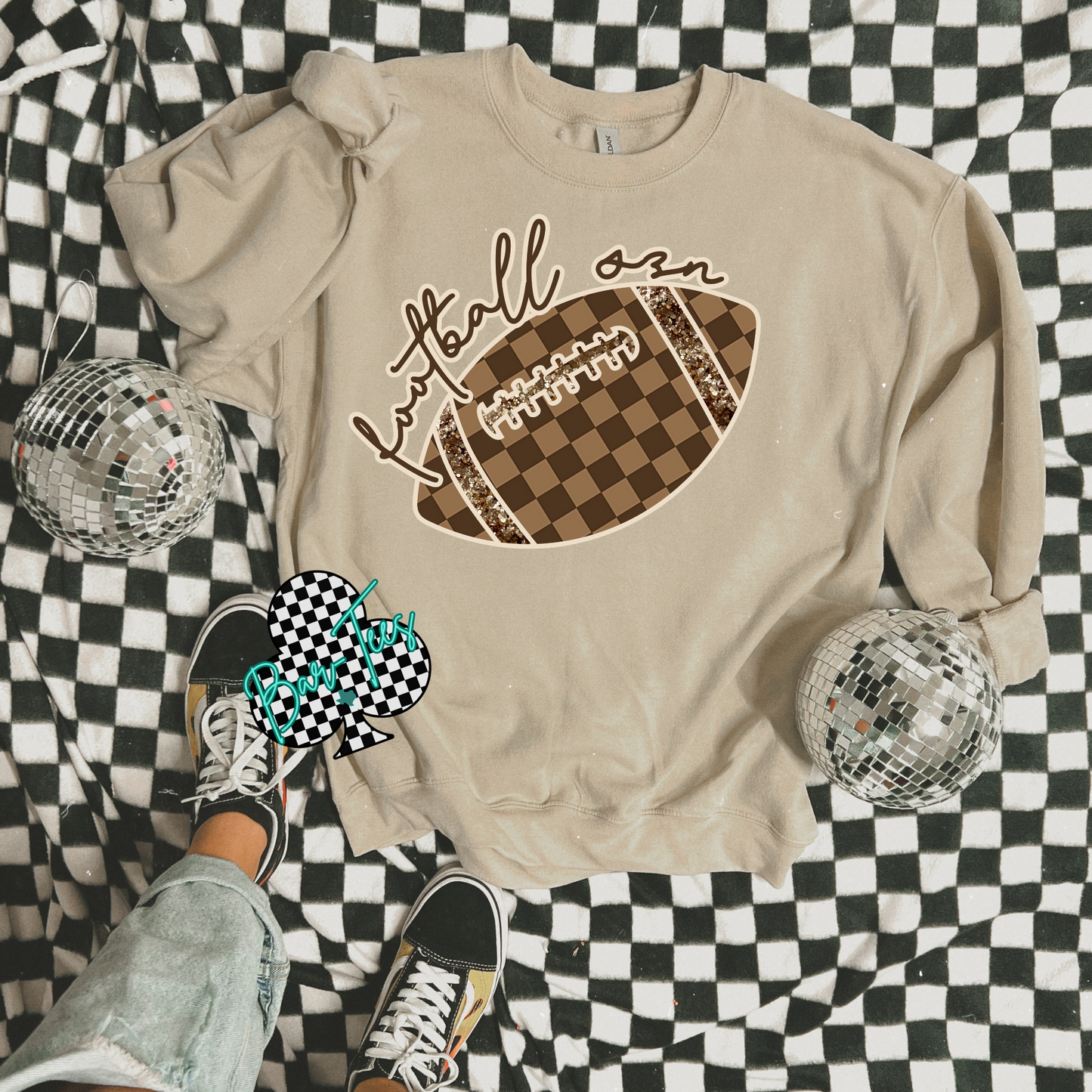 Checkered Football Sweatshirt