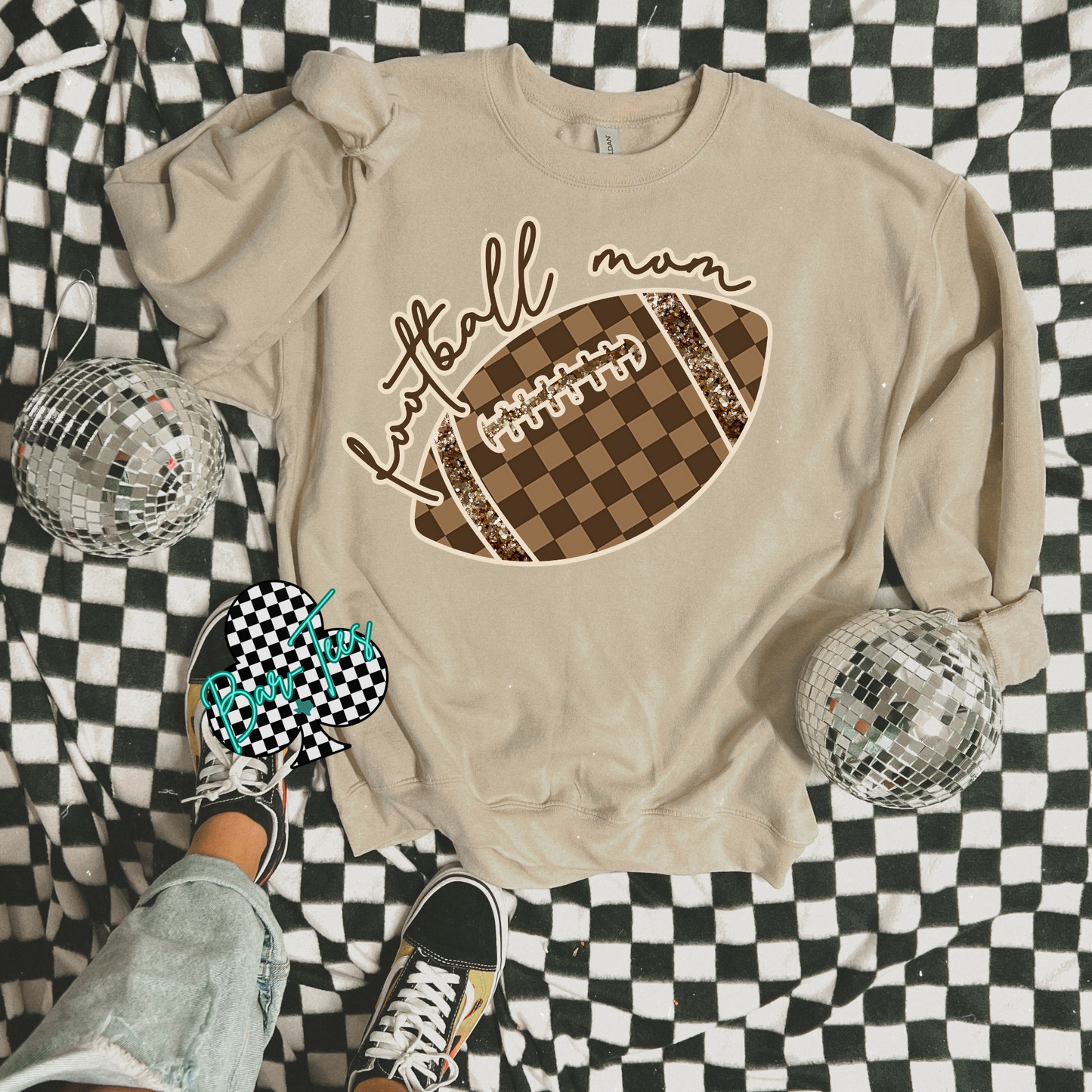 Checkered Football Sweatshirt