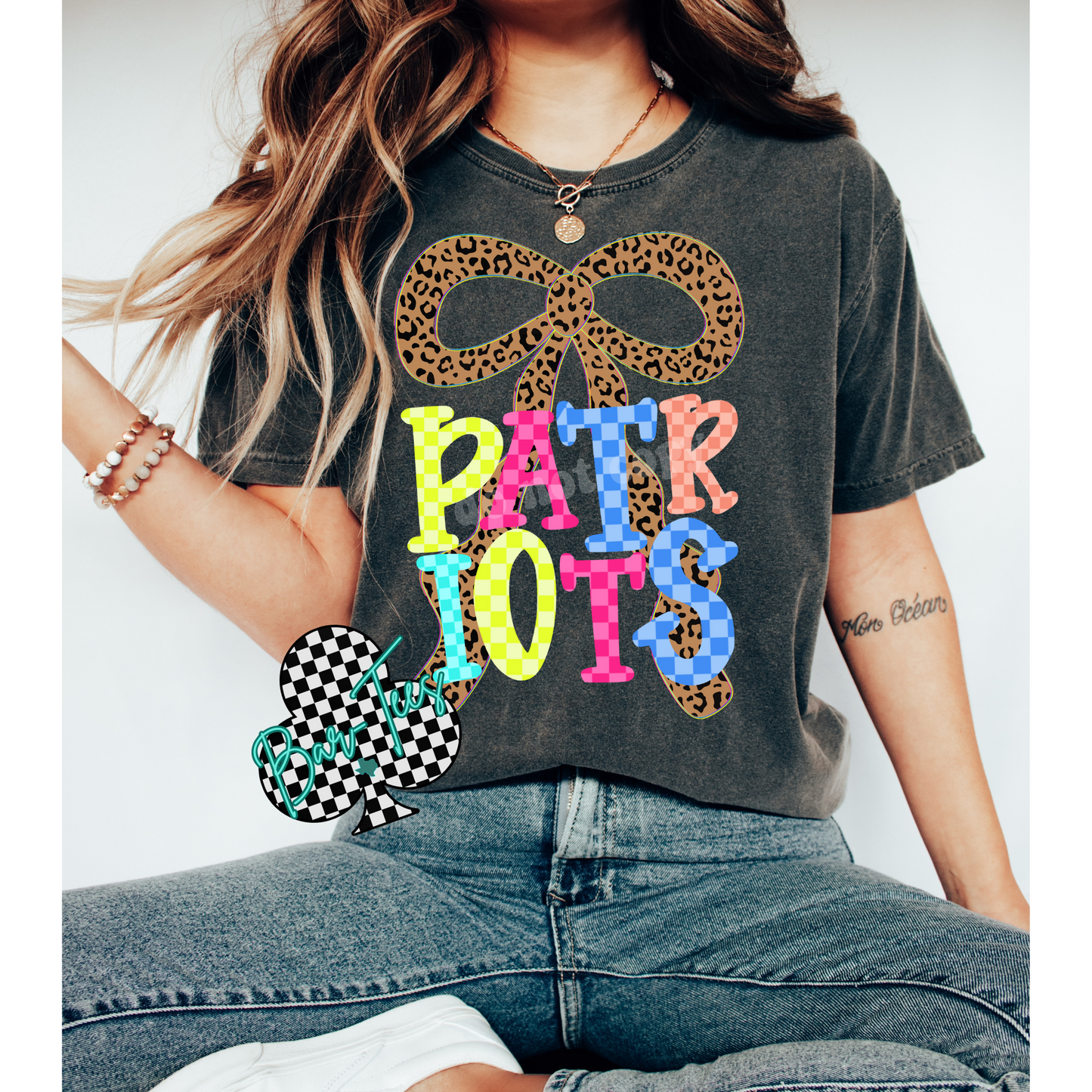 TODDLER Leopard Bow Mascot Tee
