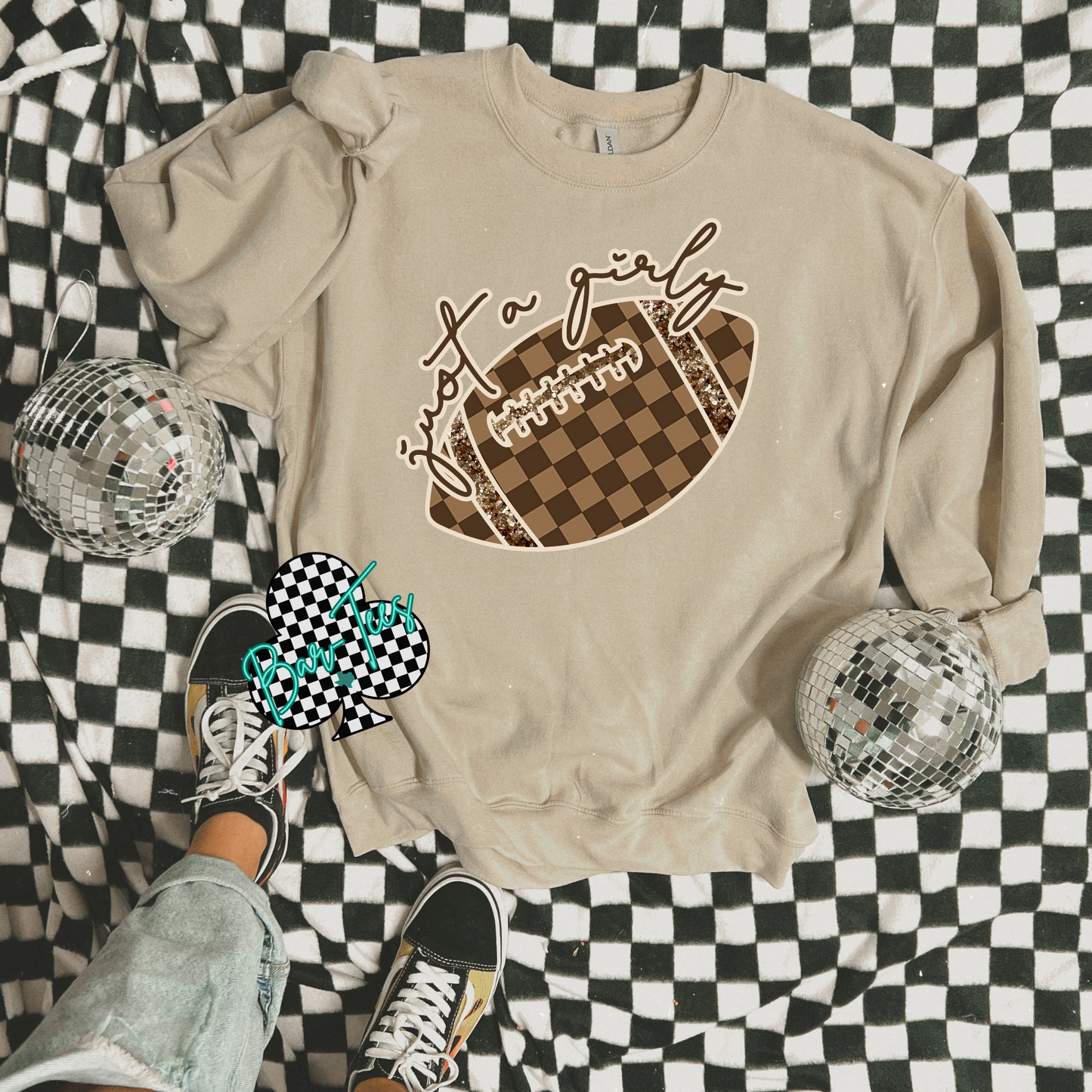 Checkered Football Sweatshirt