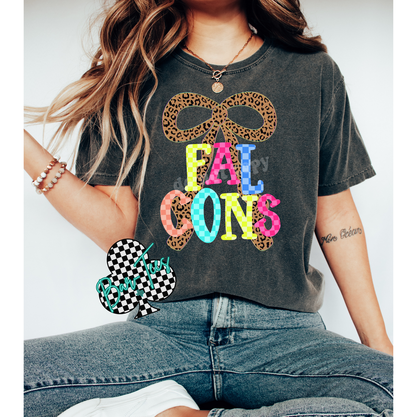 TODDLER Leopard Bow Mascot Tee