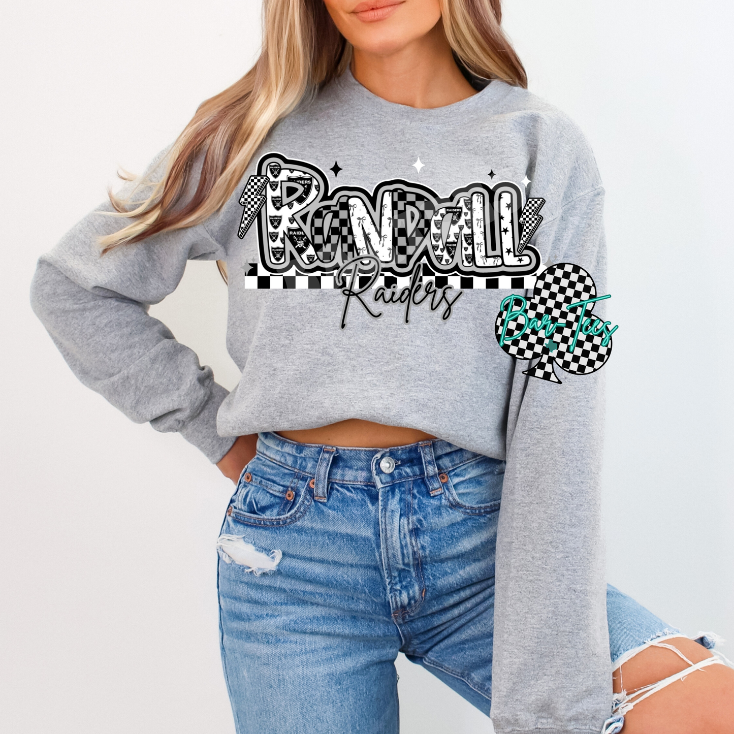 Randall Raiders Mascot Font Tee/Sweatshirt