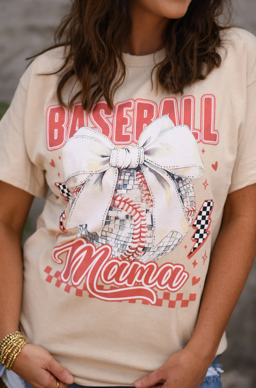 Baseball Mama Disco Tee