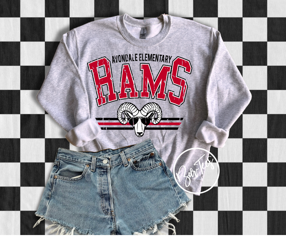 ADULT Avondale Elementary Rams Retro Spirit