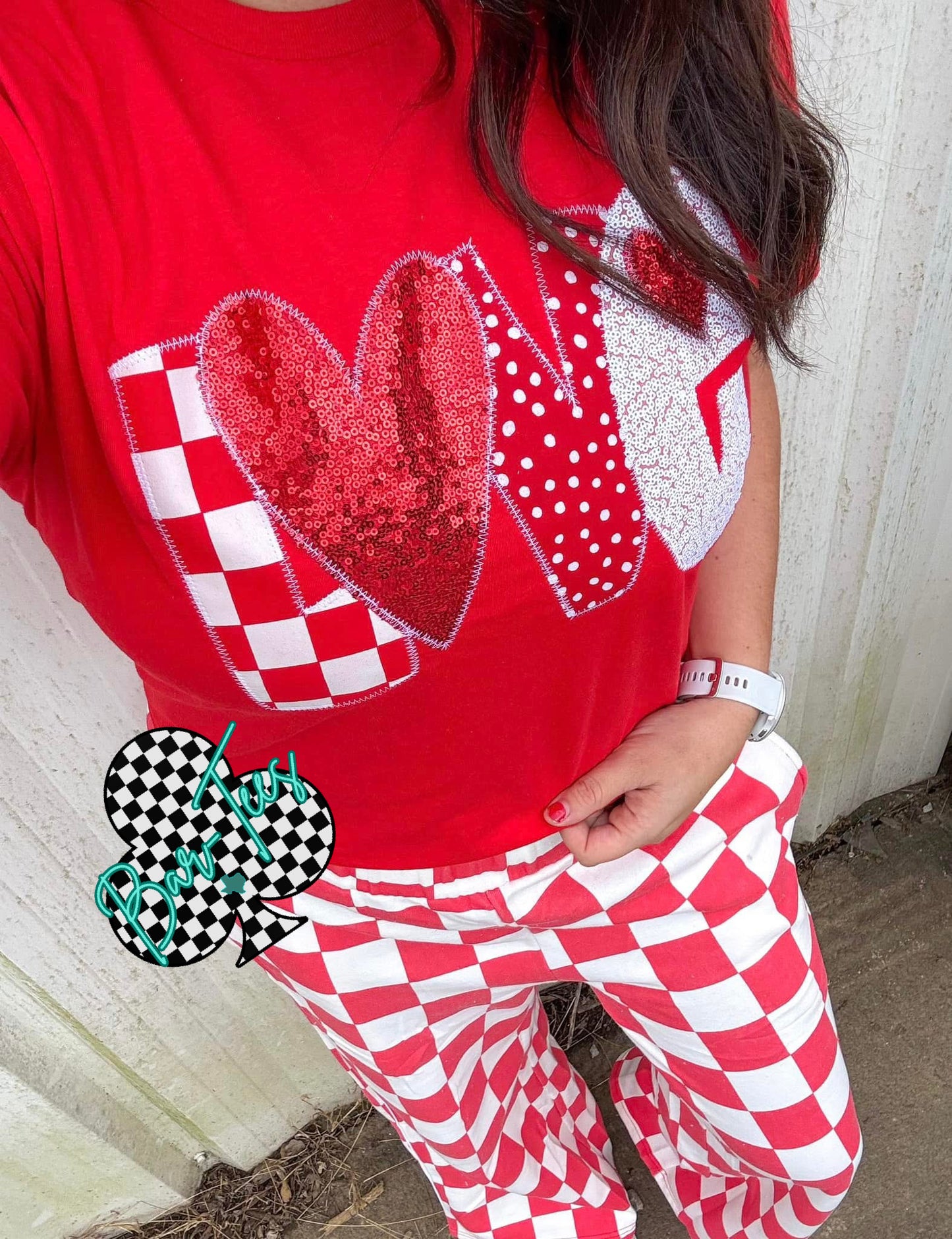 Embroirdered LOVE tee READY TO SHIP