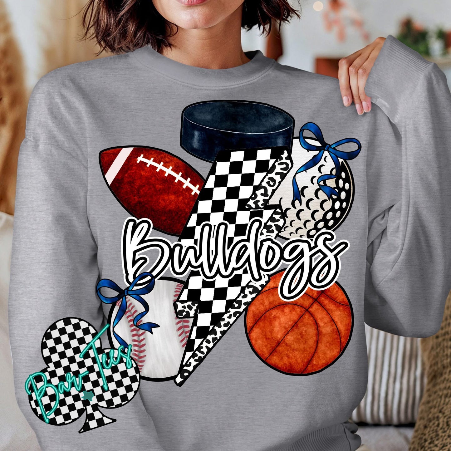 Custom Sports Lightning Bolt Tee or Sweatshirt