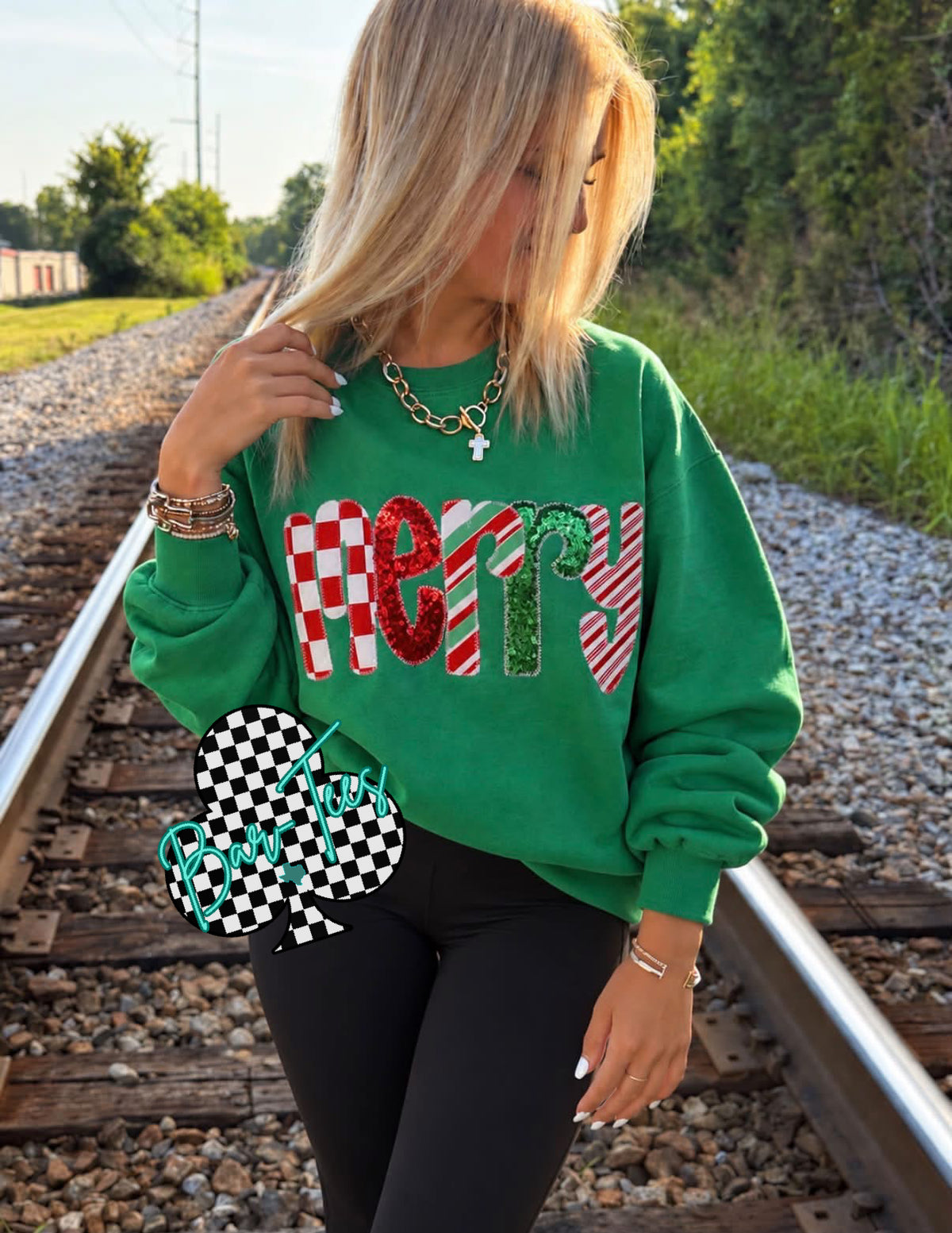 MERRY applique embroidered sweatshirt