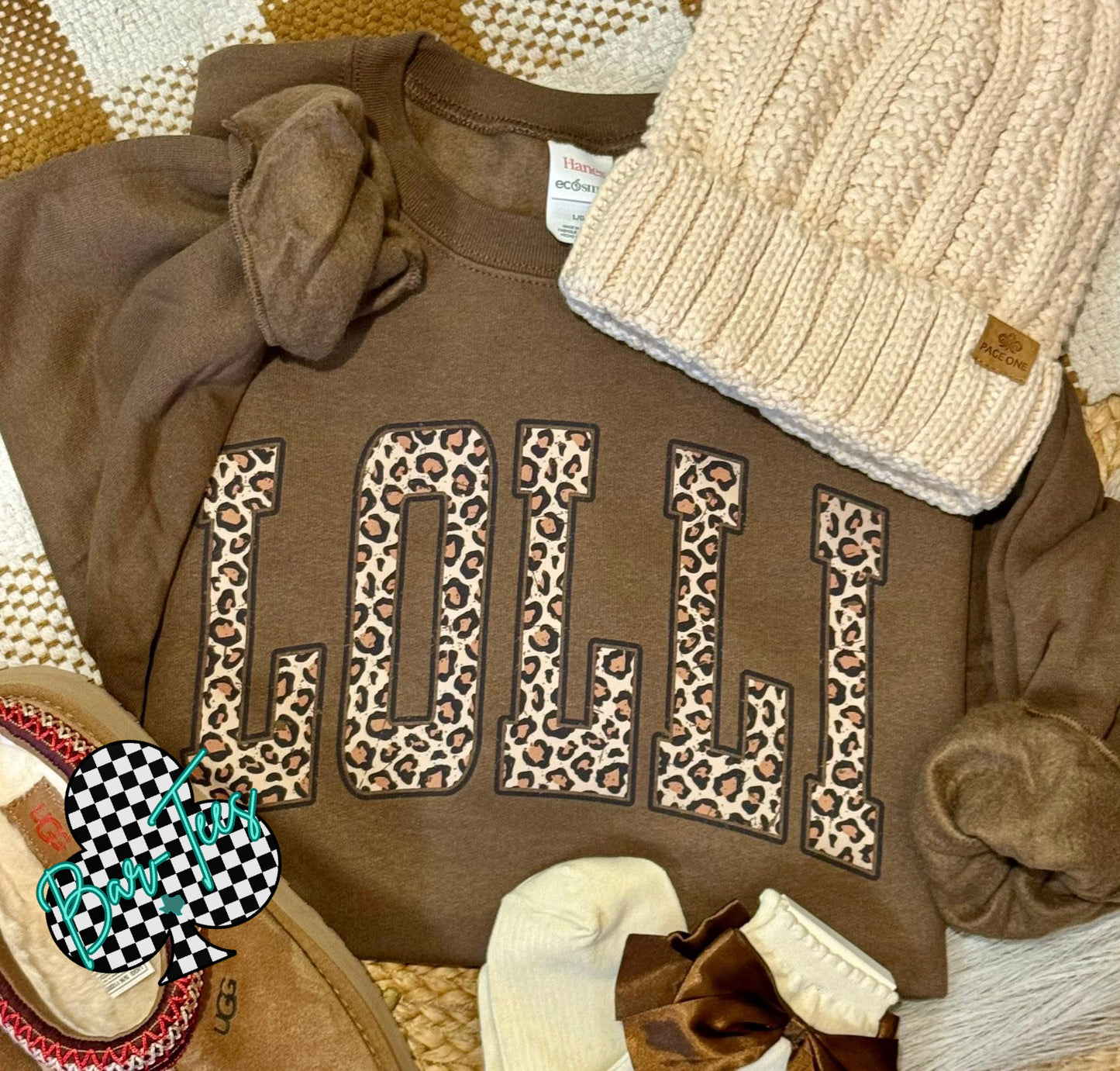 Pink Friday Deal #3 Leopard Name Sweatshirt