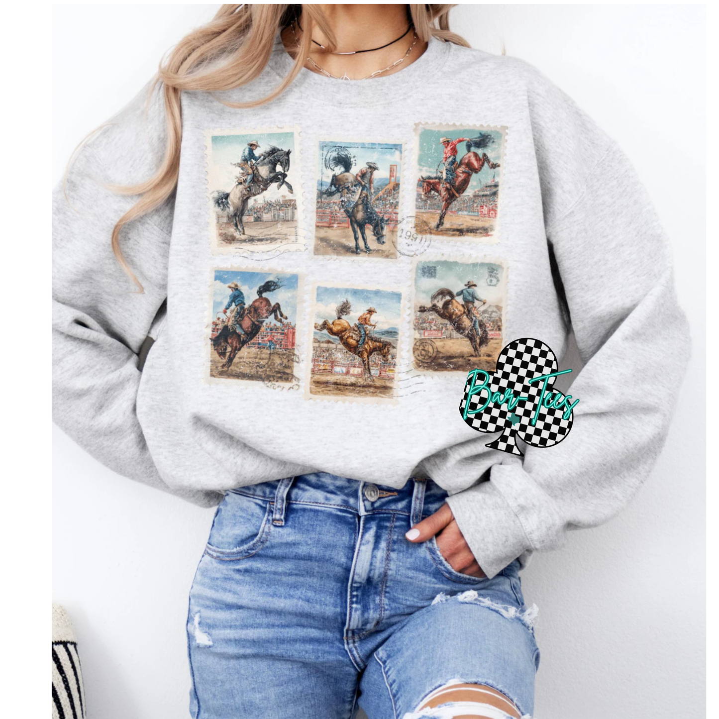Western Bronc Rider Tee/sweatshirt