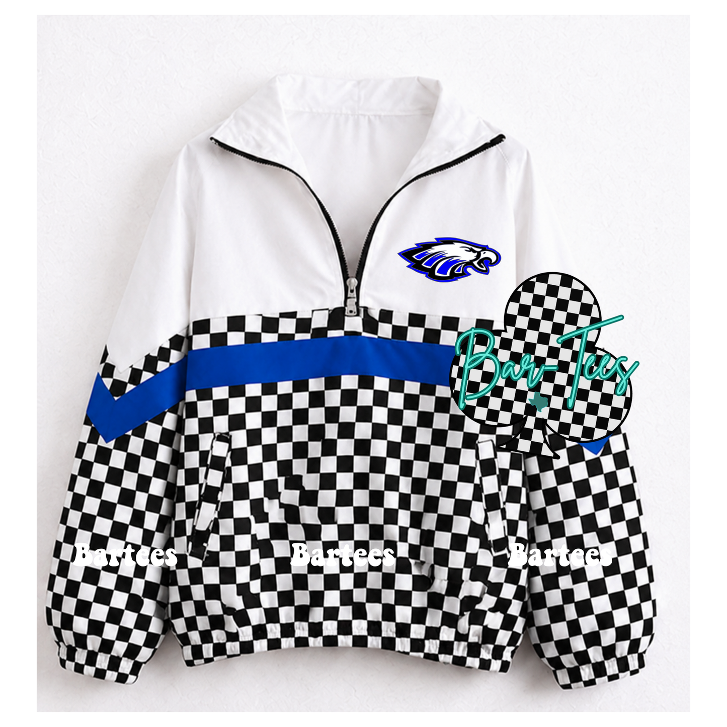 Custom Scuba Pullover with Pattern Bottom (size up 1 in adult sizes) Upload your mascot/logo