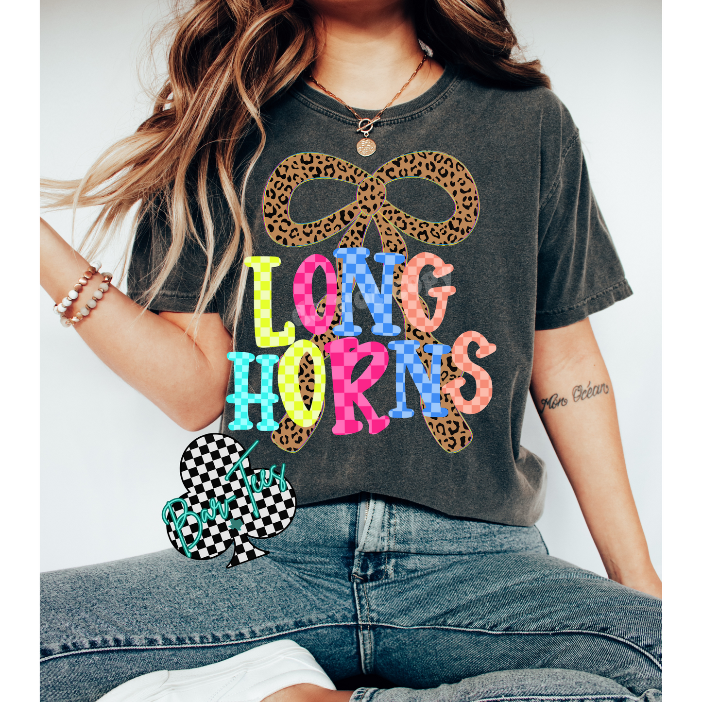 TODDLER Leopard Bow Mascot Tee