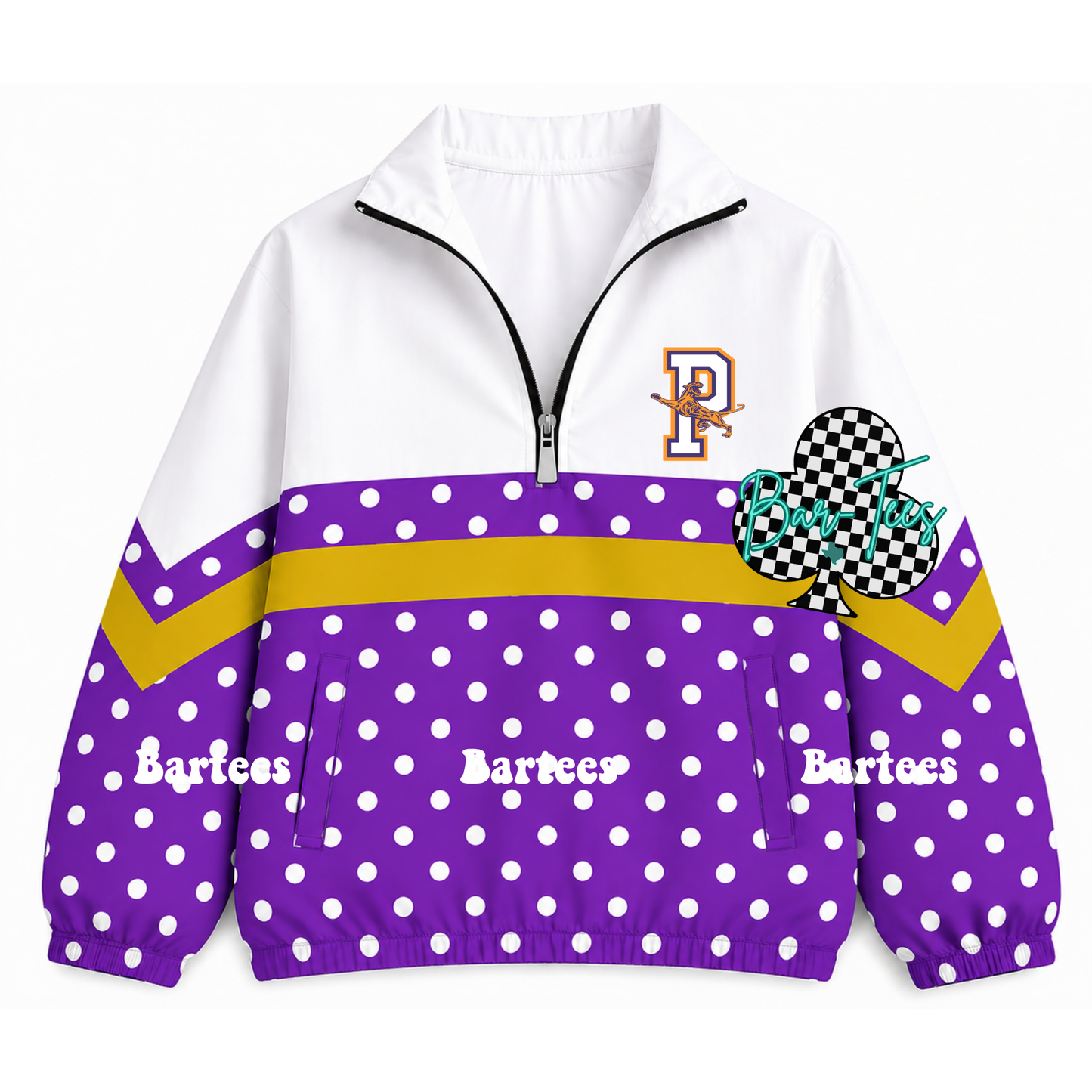 Custom Scuba Pullover with Pattern Bottom (size up 1 in adult sizes) Upload your mascot/logo