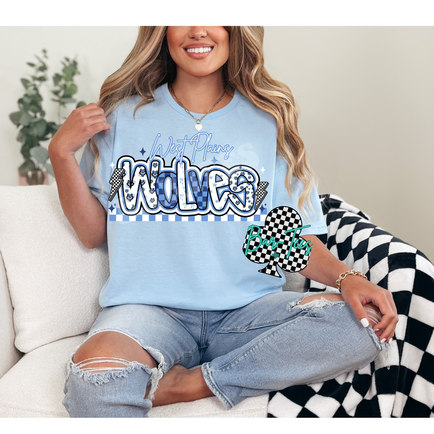 West Plains Mascot Font Tee/Sweatshirt