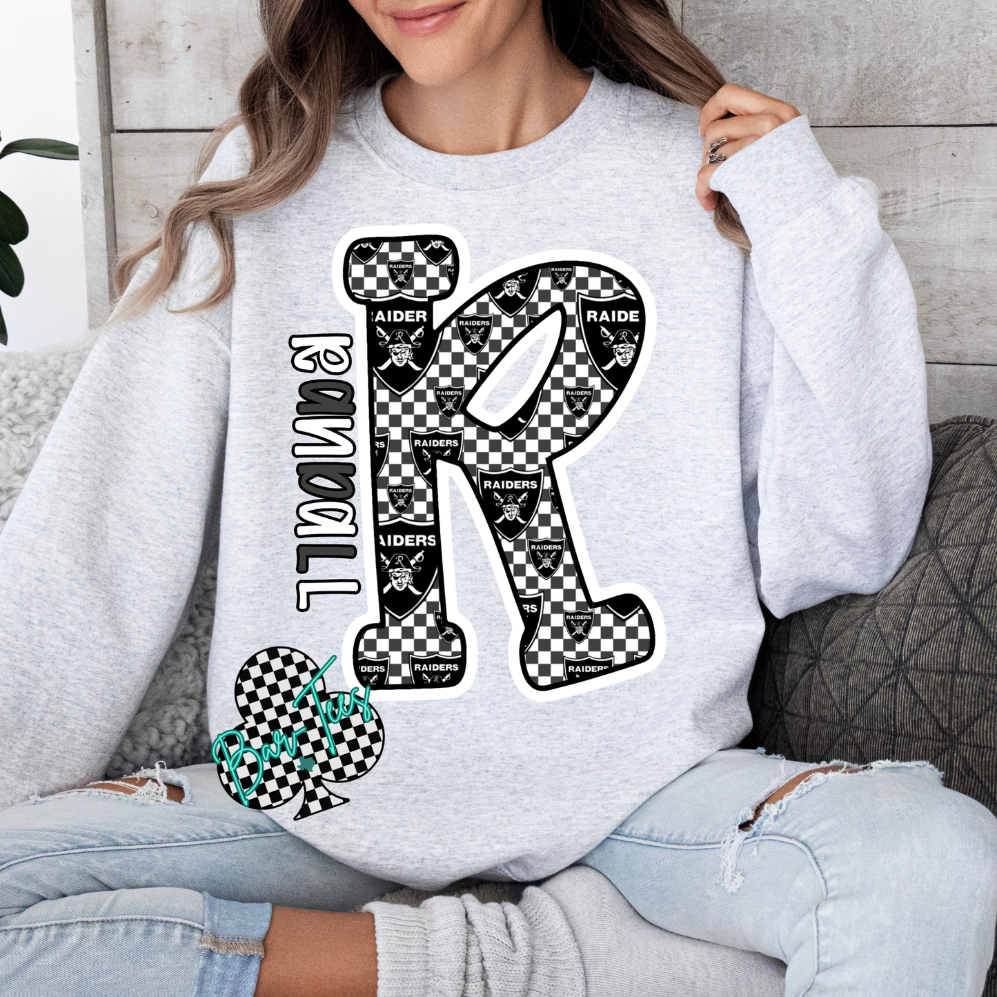 Checkered Mascot Letter Design