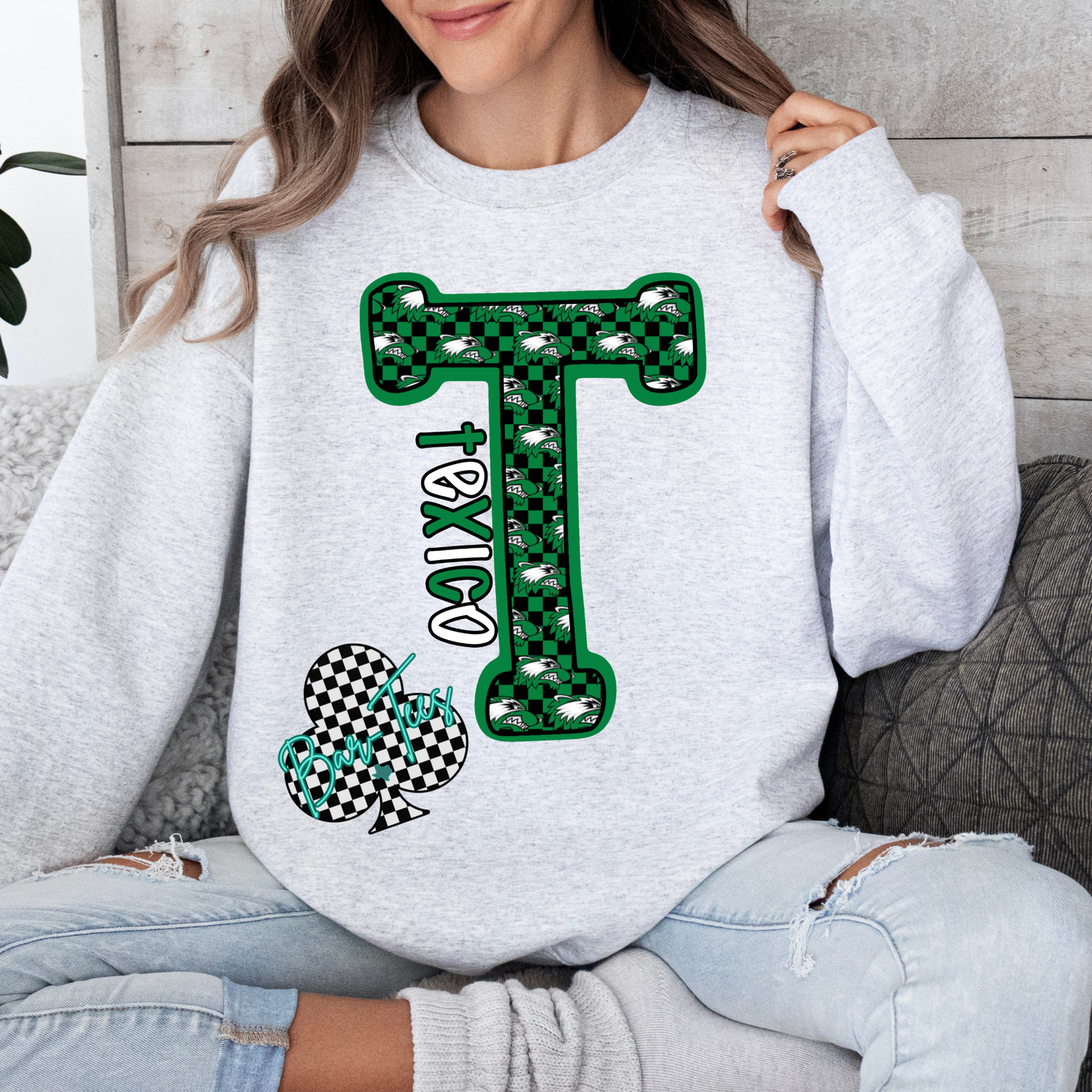 Checkered Mascot Letter Design