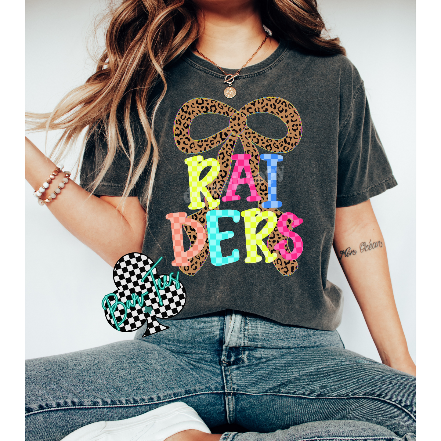 TODDLER Leopard Bow Mascot Tee