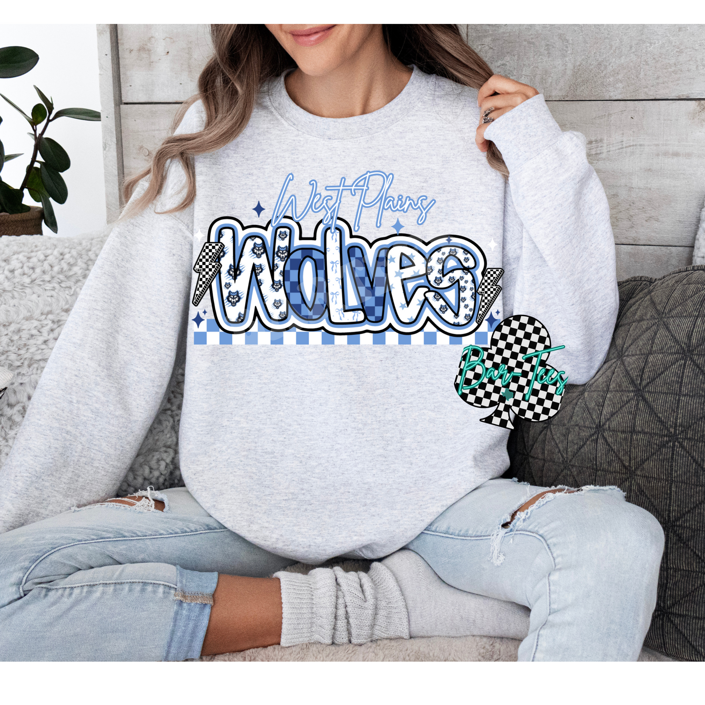 West Plains Mascot Font Tee/Sweatshirt