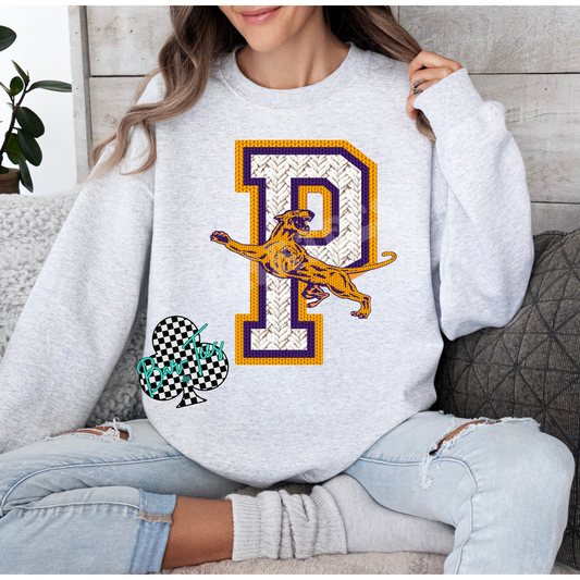 Youth Faux Crochet Panhandle Panthers