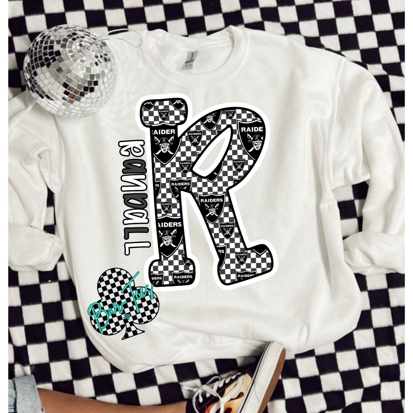 Checkered Mascot Letter Design