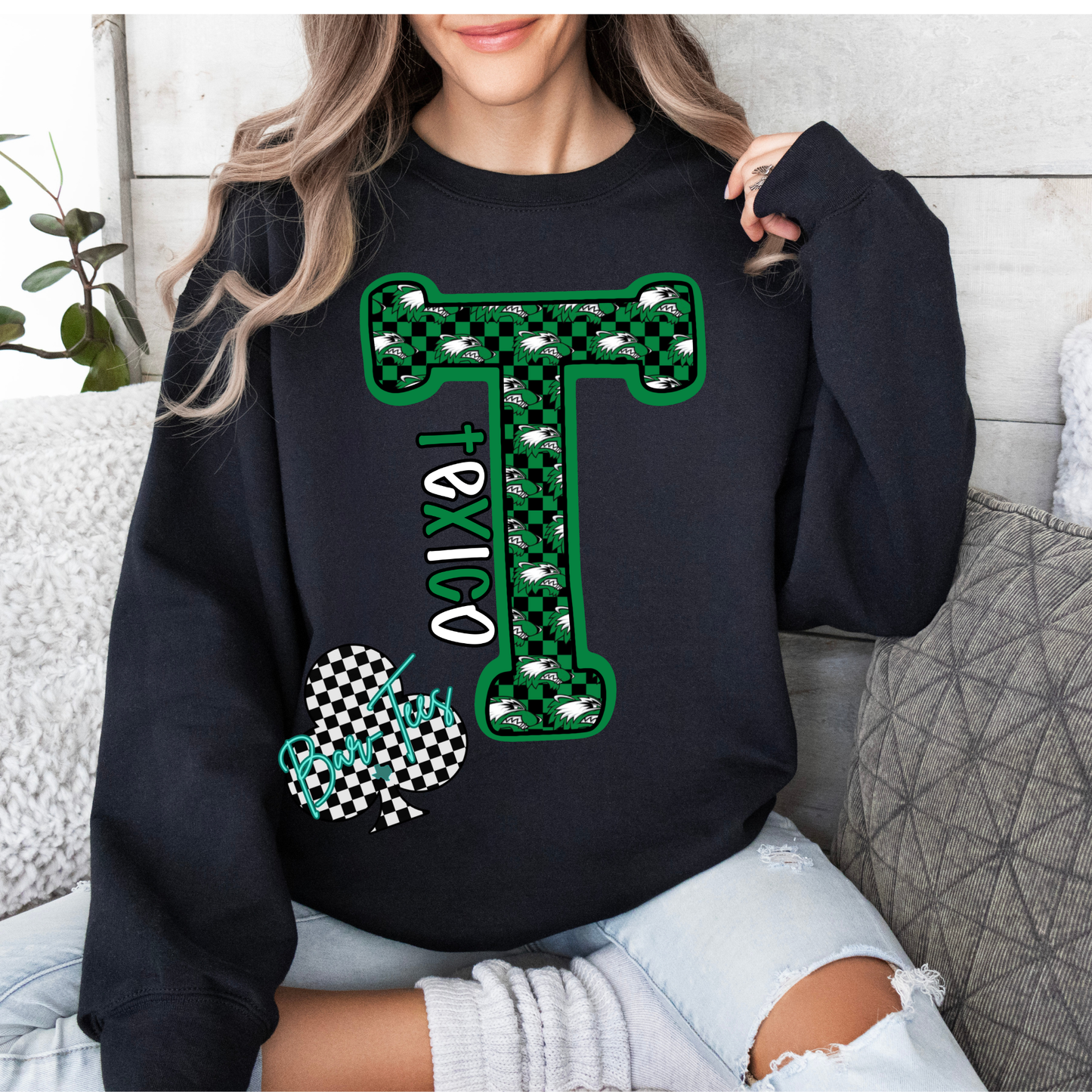 Checkered Mascot Letter Design