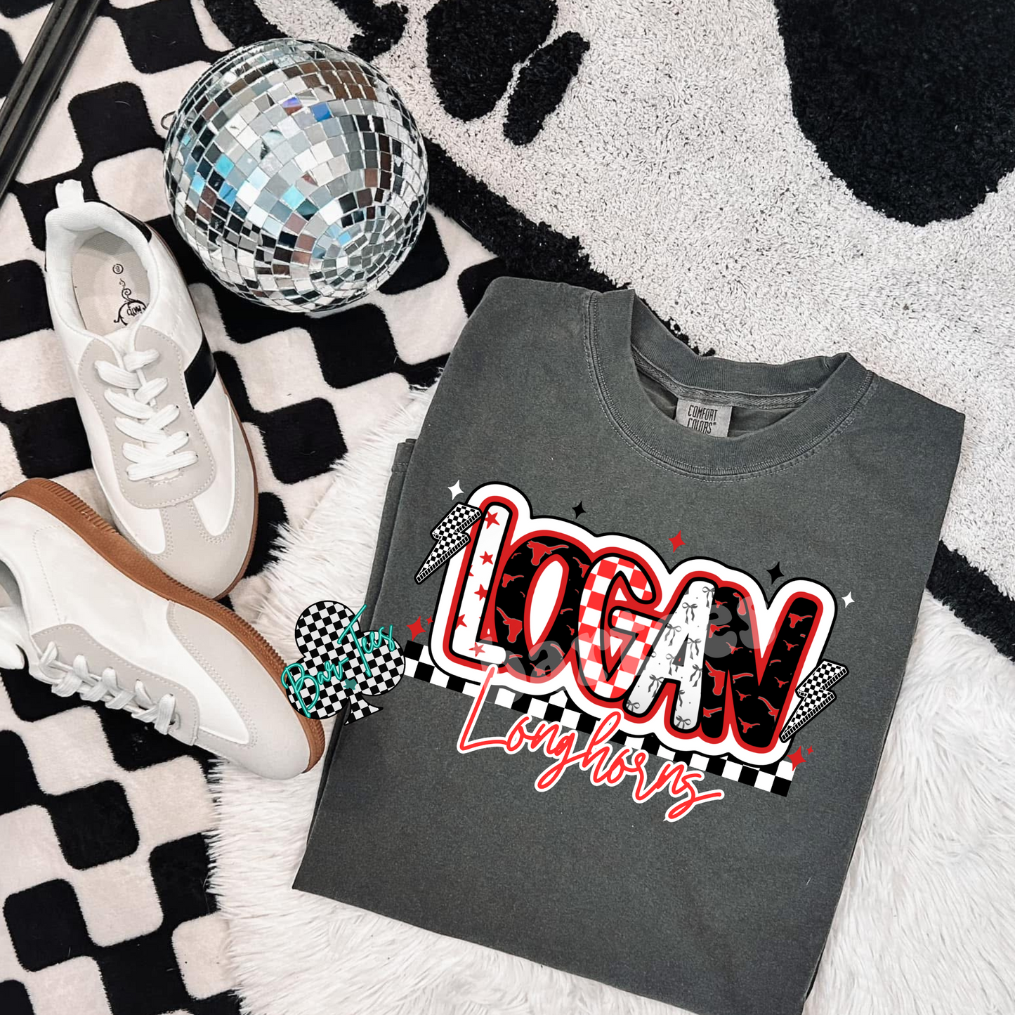 Logan Longhorns Mascot Font Tee/Sweatshirt Adult & Youth