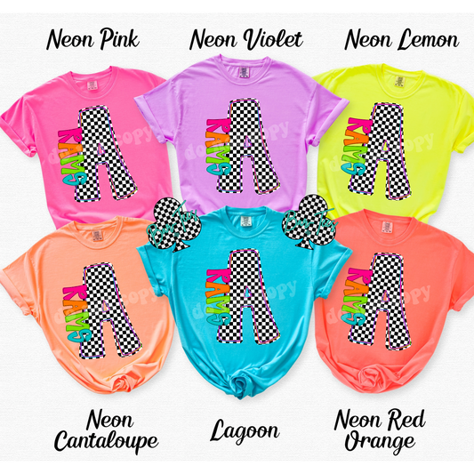Avondale Rams Neon Checkered Monogram