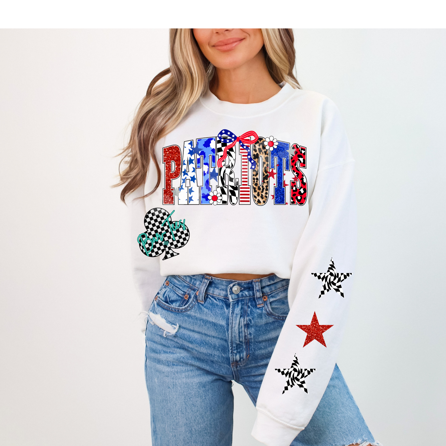 Pinnacle Patriots Funky Font Sweatshirt or tee (can add sleeve design)