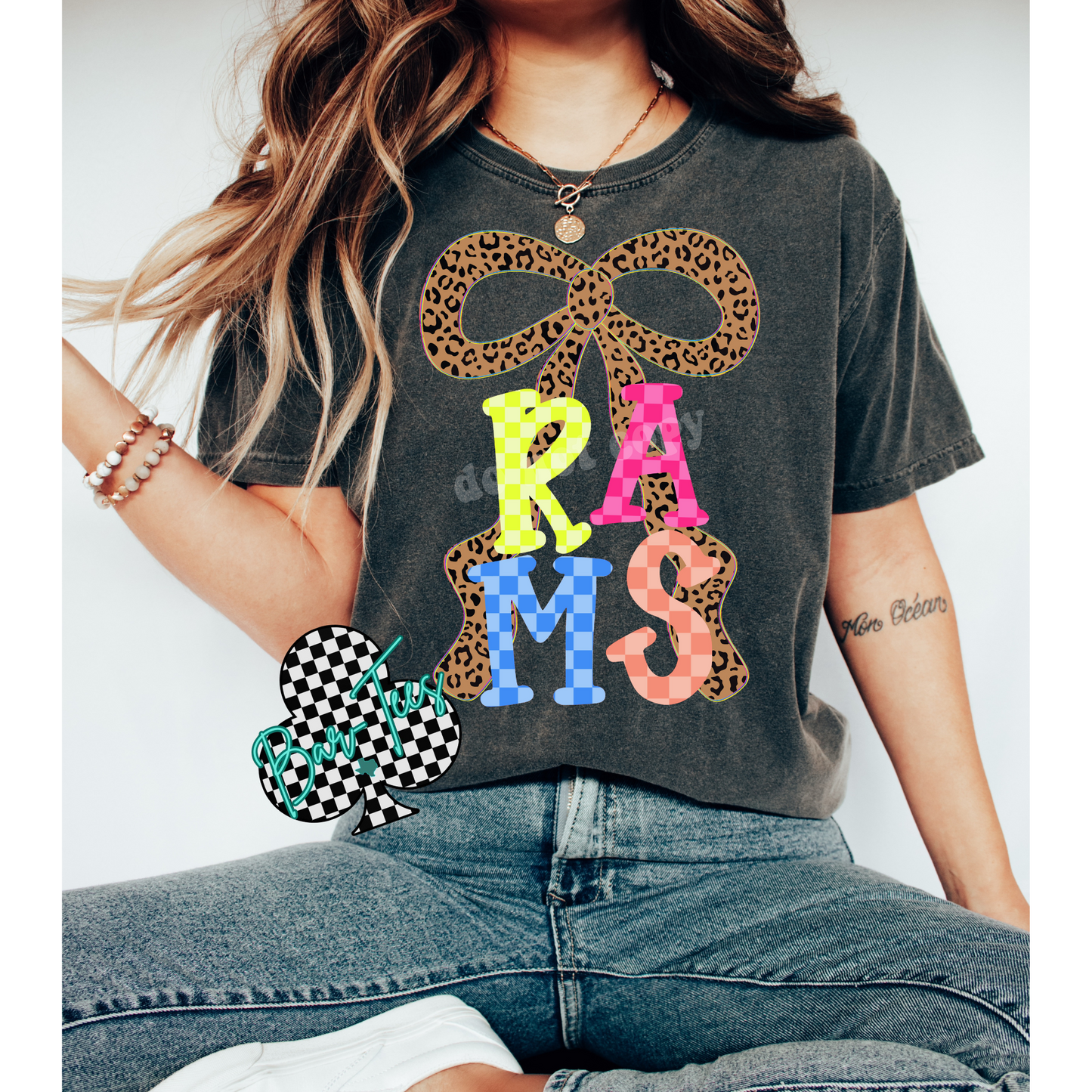 TODDLER Leopard Bow Mascot Tee