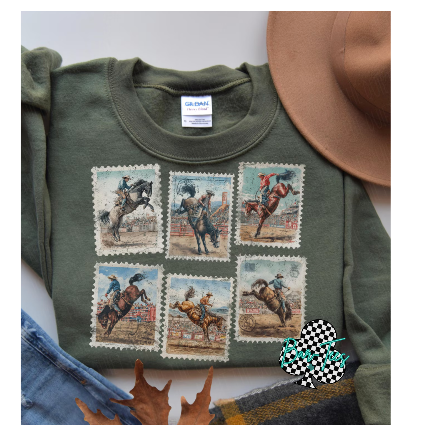 Western Bronc Rider Tee/sweatshirt