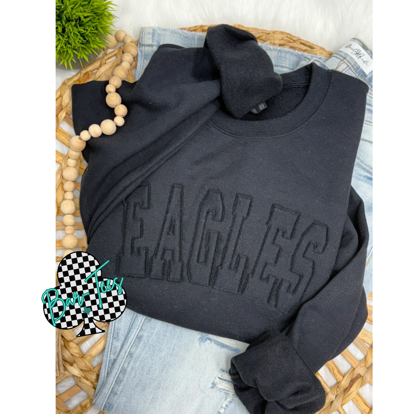 Custom Name/Word Raggy Embroidered Gildan Sweatshirt