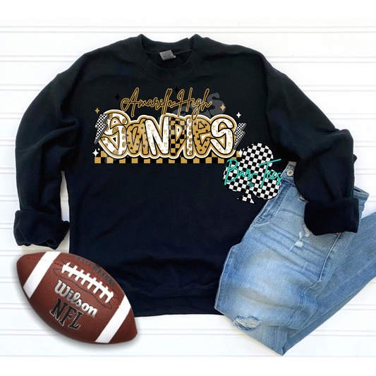 Amarillo High Mascot Font Tee/Sweatshirt