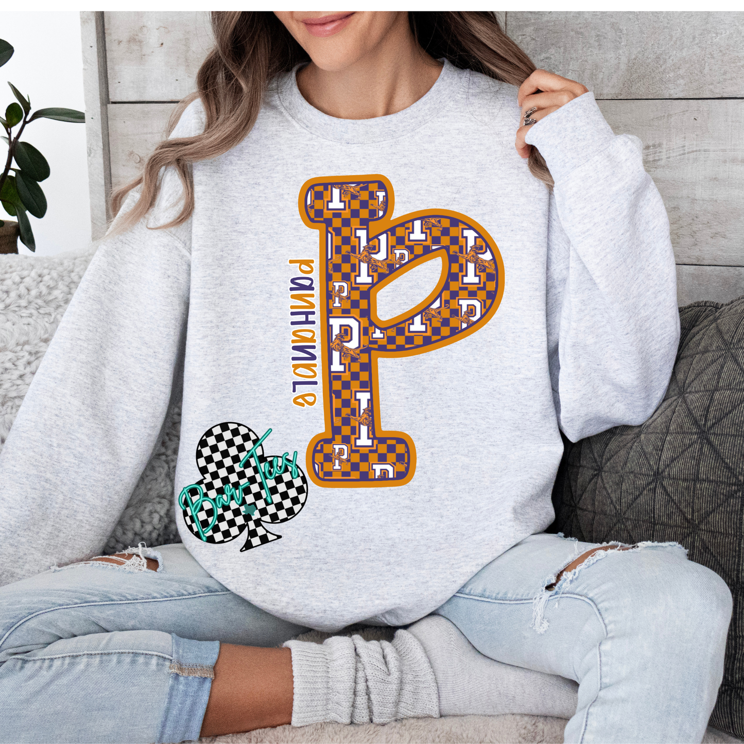 Checkered Mascot Letter Design