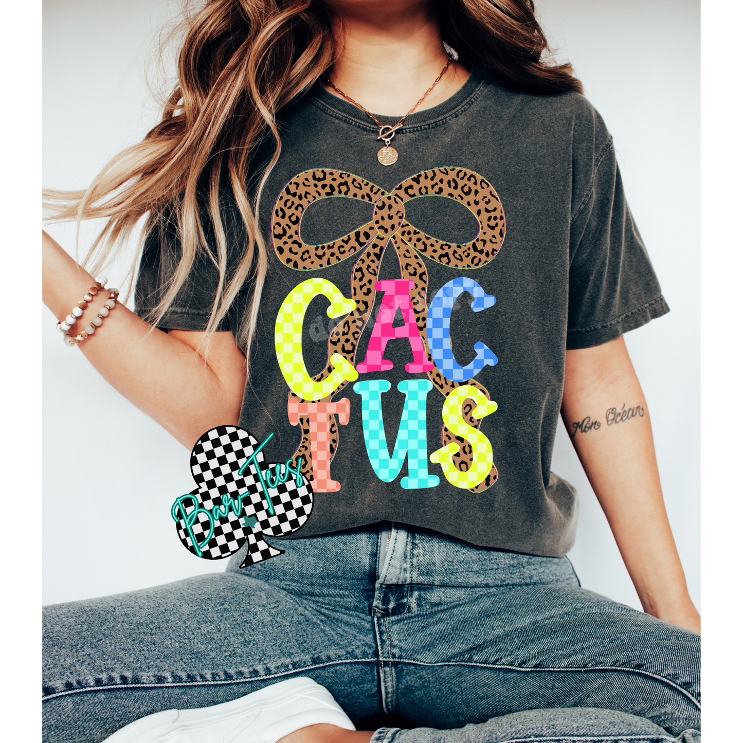 TODDLER Leopard Bow Mascot Tee
