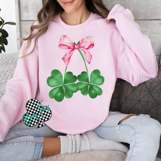 Lucky Clover Bow tee