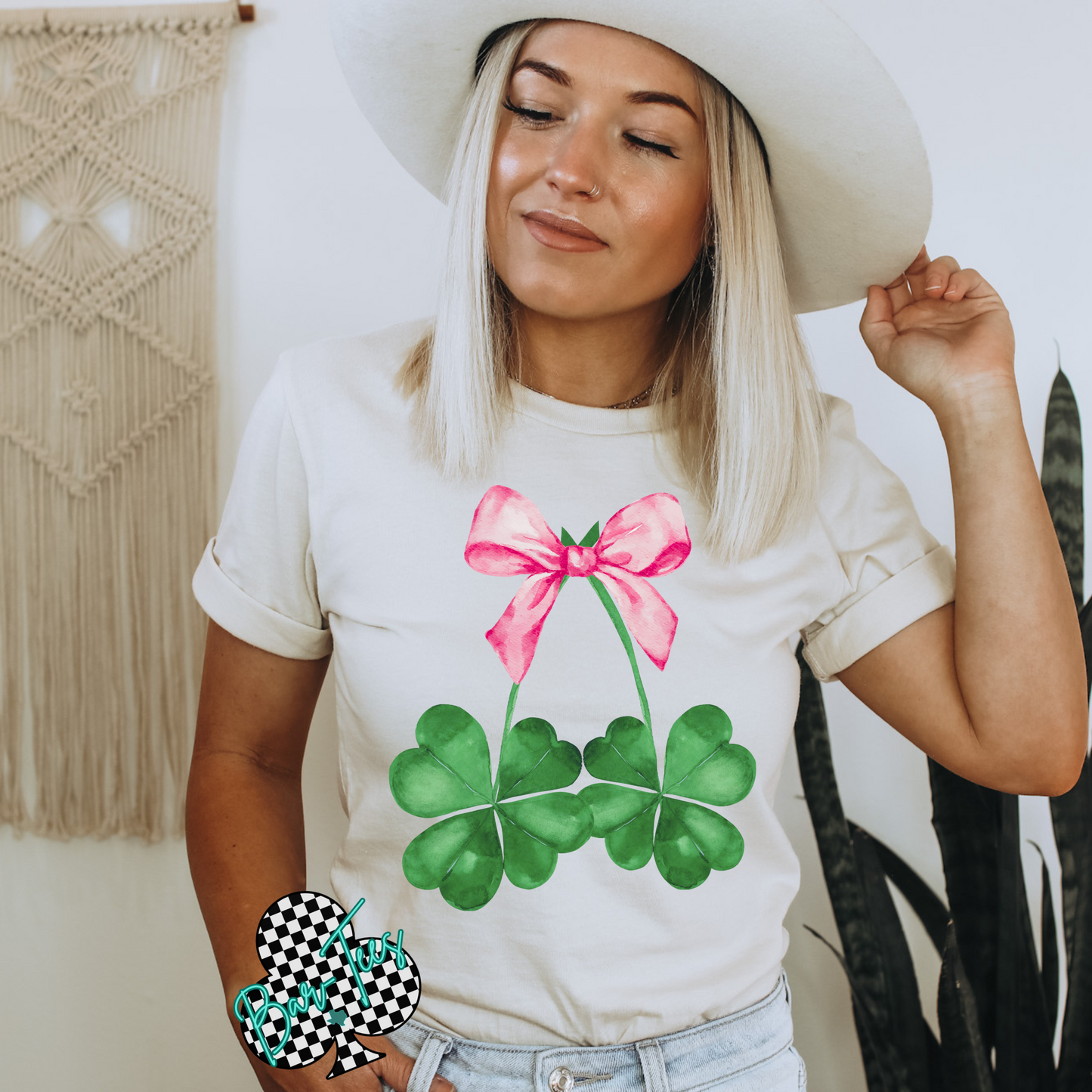 Lucky Clover Bow tee