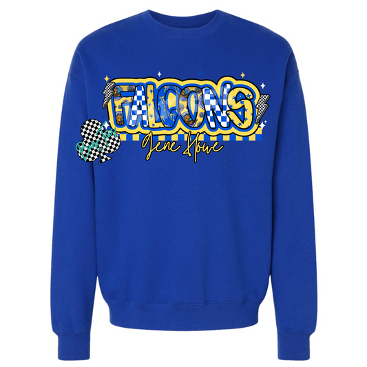 Gene Howe Falcons Mascot Font Tee/Sweatshirt Adult & Youth