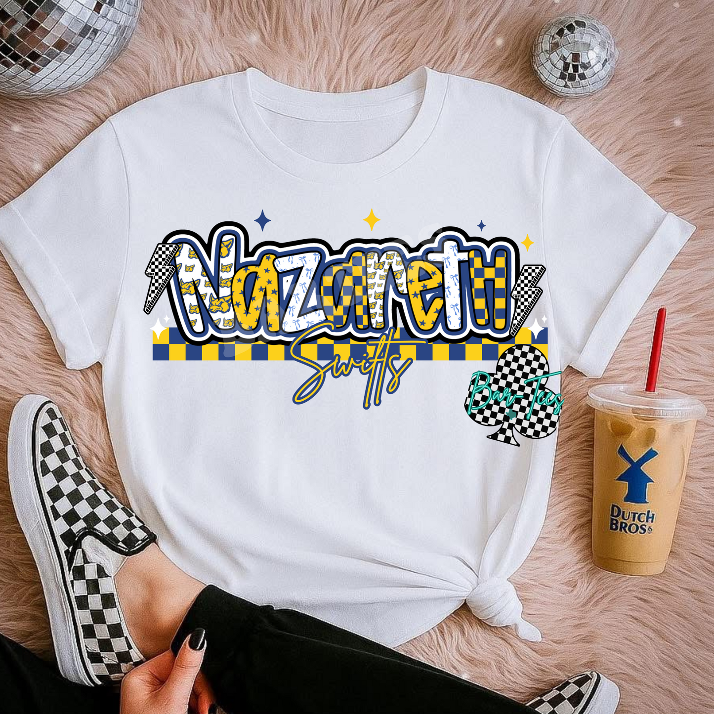 Nazareth Swifts Mascot Font Tee/Sweatshirt