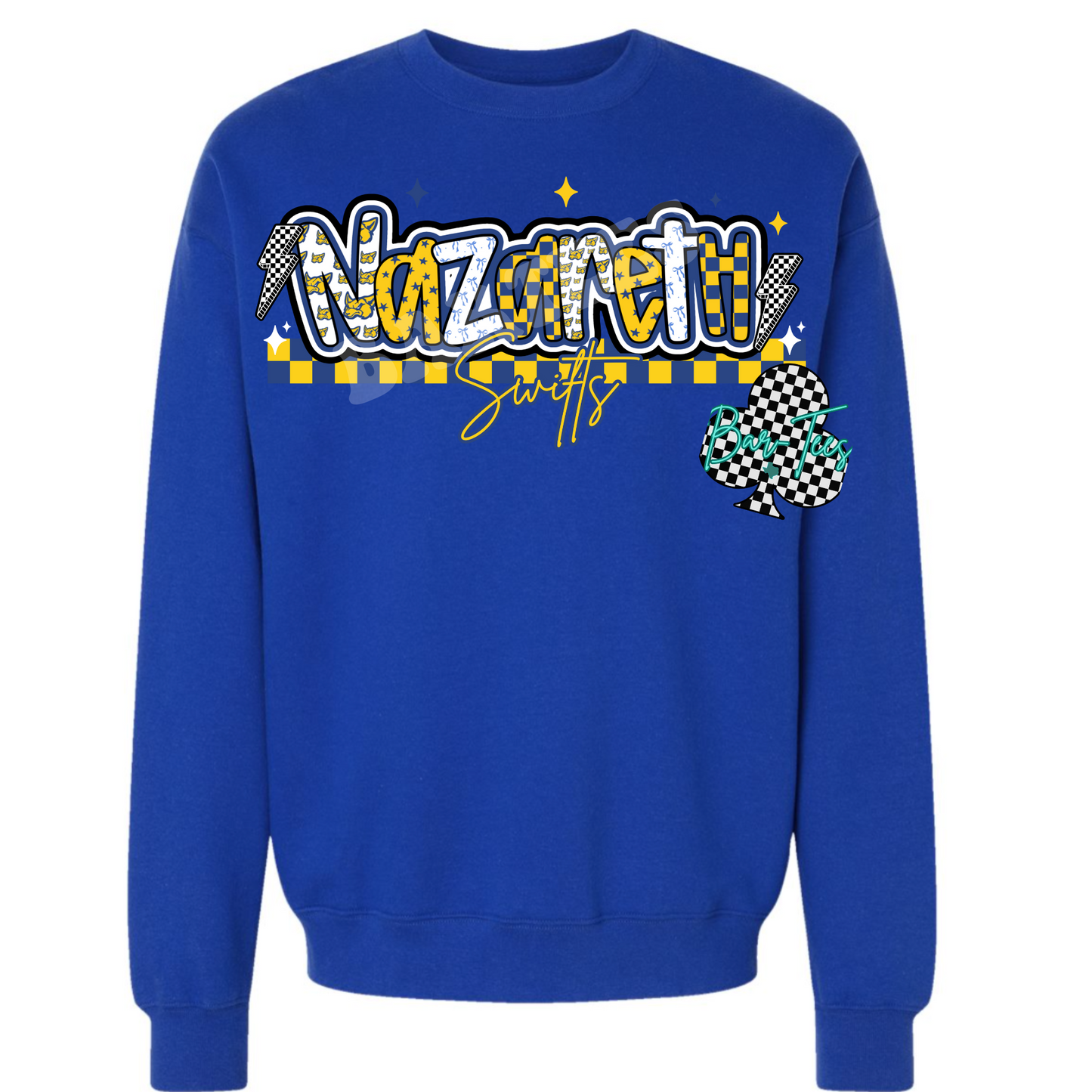 Nazareth Swifts Mascot Font Tee/Sweatshirt