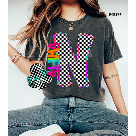 Nazareth Swifts Neon Checkered Monogram Tee