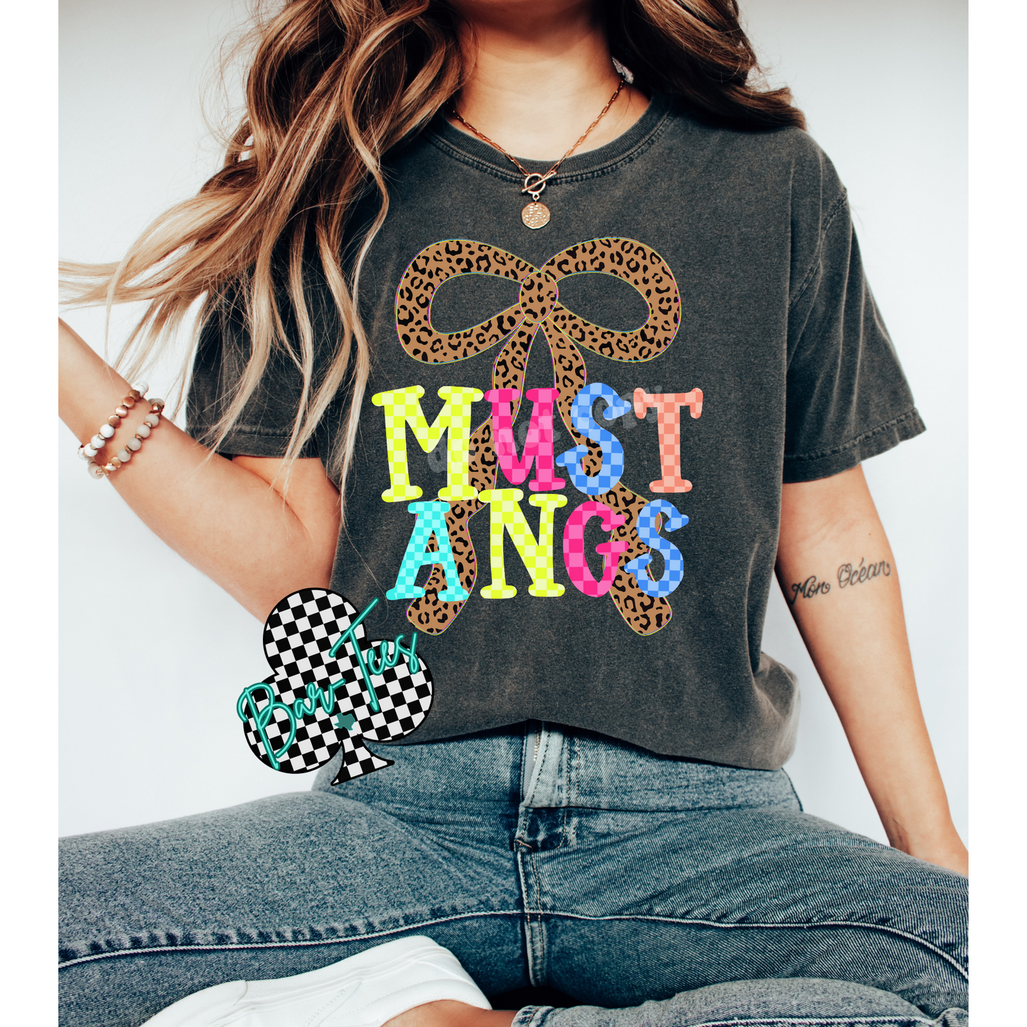 TODDLER Leopard Bow Mascot Tee
