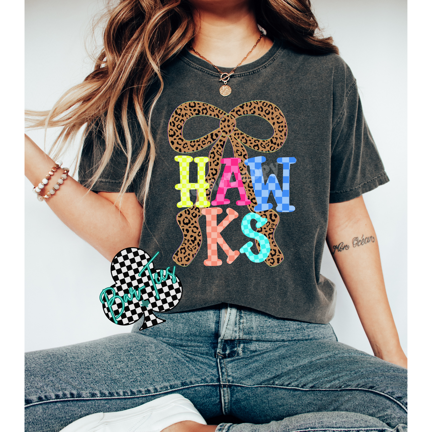 TODDLER Leopard Bow Mascot Tee