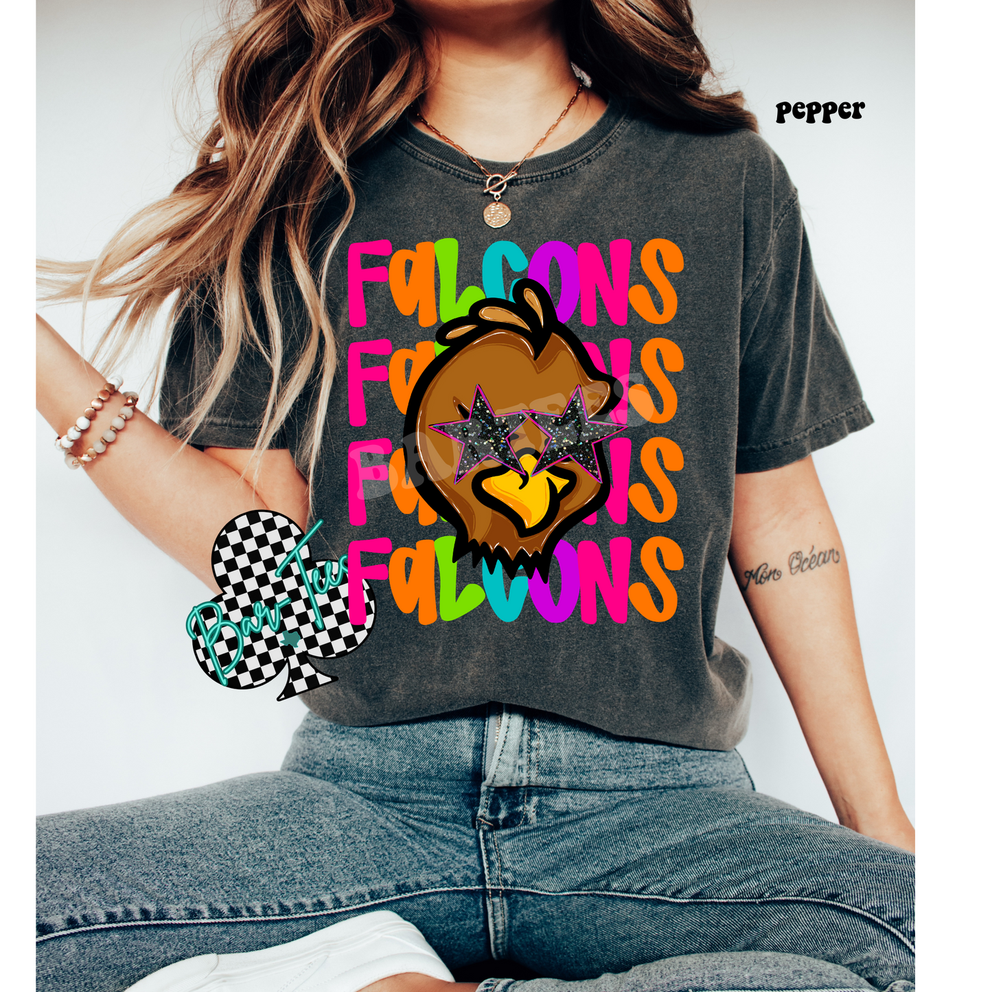 Gene Howe Falcons Bright Mascot Tee