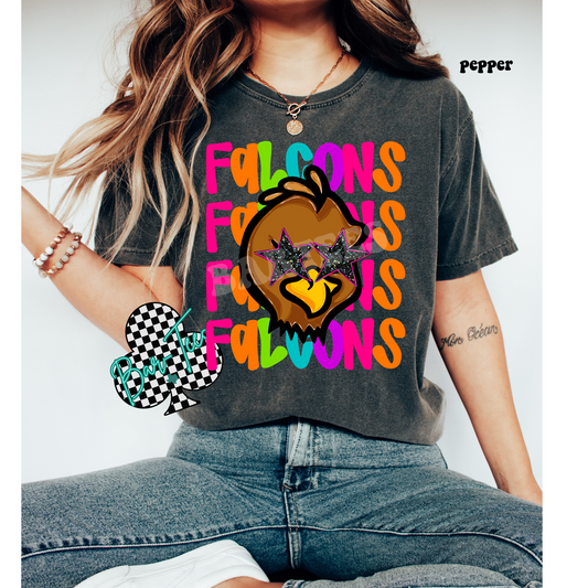 Gene Howe Falcons Bright Mascot Tee