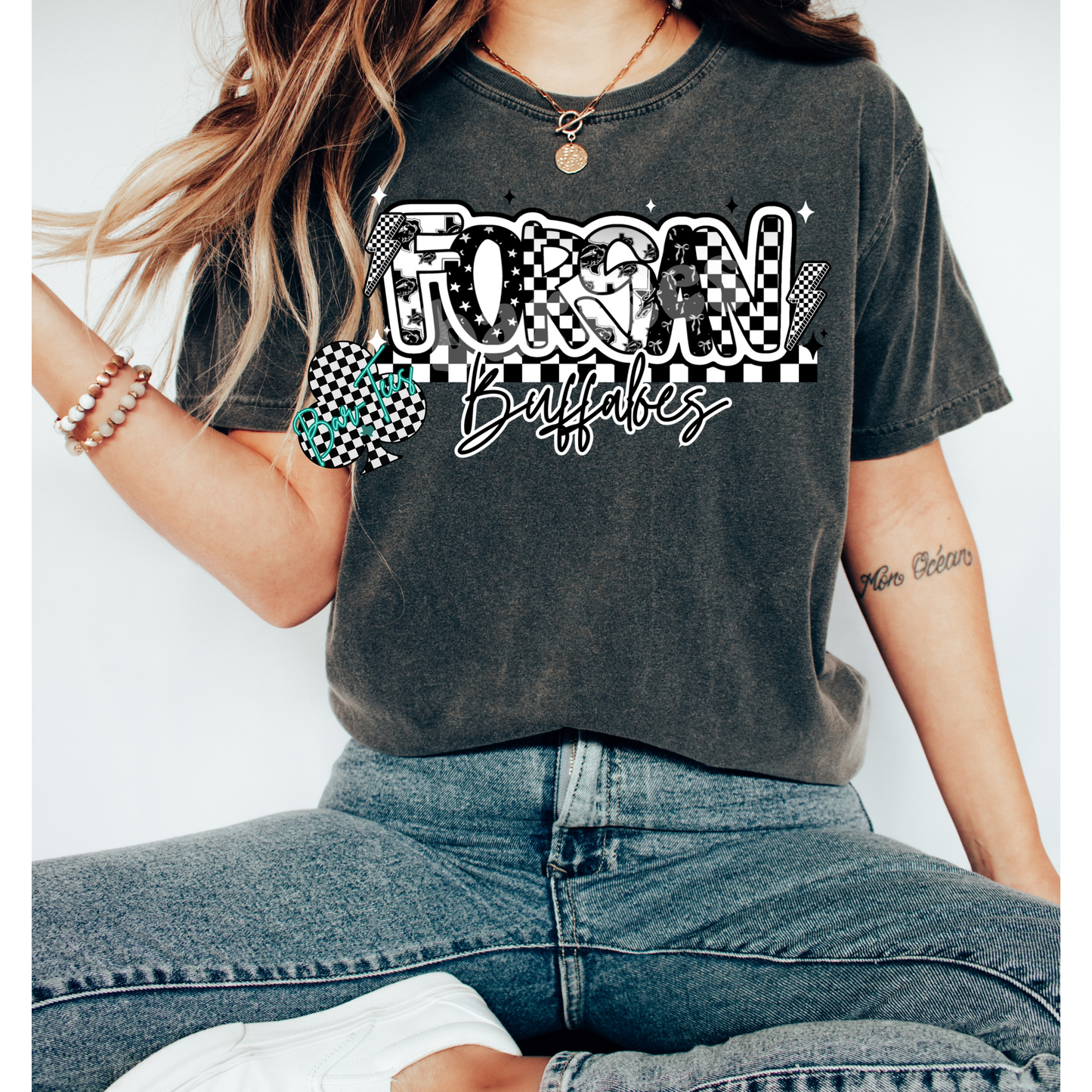 Forsan Buffaloes Mascot Font Tee/Sweatshirt Adult & Youth