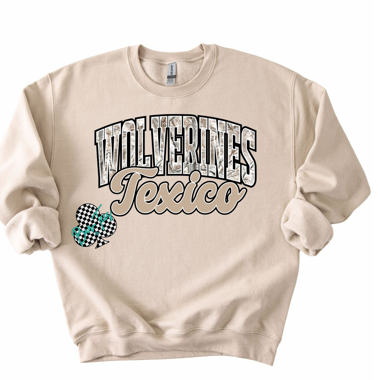Custom Mascot Camo Tee/Sweatshirt
