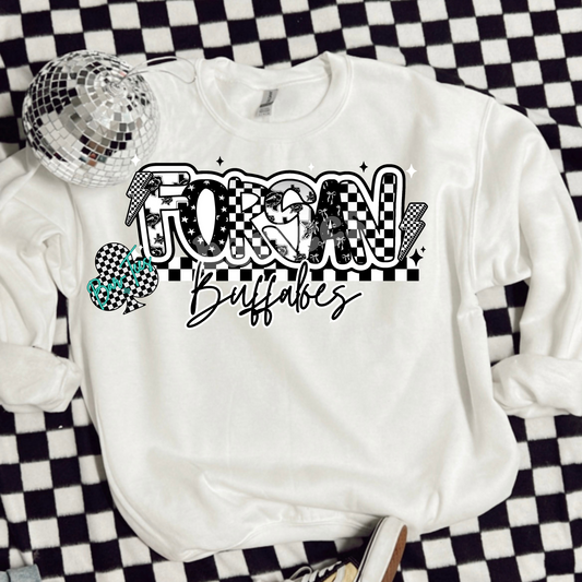 Forsan Buffaloes Mascot Font Tee/Sweatshirt Adult & Youth