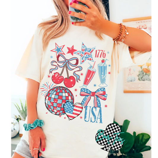 Patriotic Collage Tee